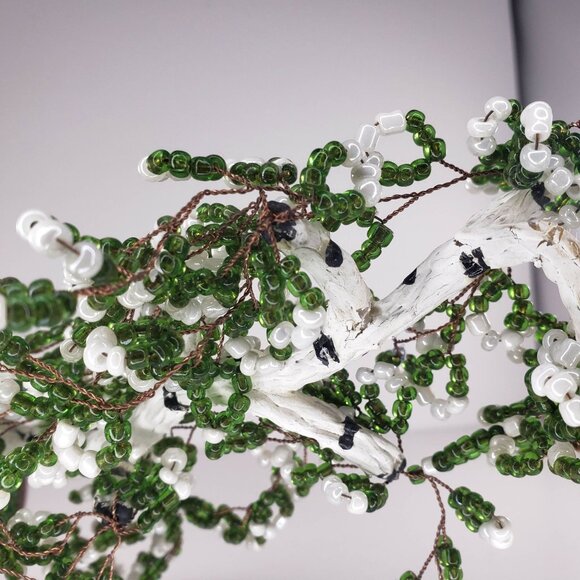 Vintage Seed Bead Tree Beaded Handmade 13" - Picture 11 of 12